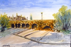 Acuarela puente Salamanca